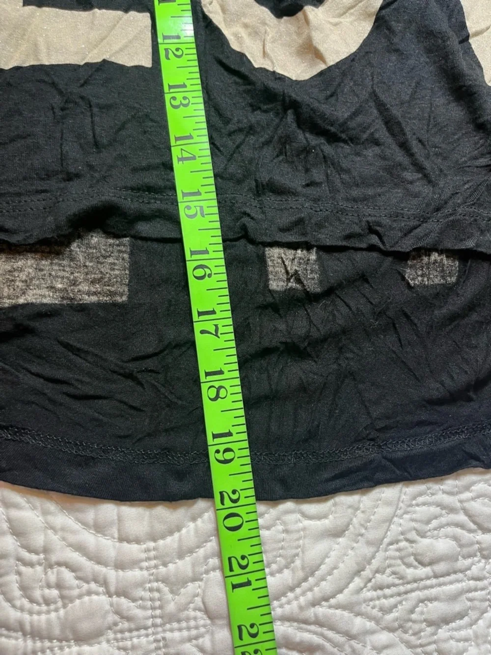 The Classic Black Cropped Tee with White LOVE Graphic - Picture 6 of 6